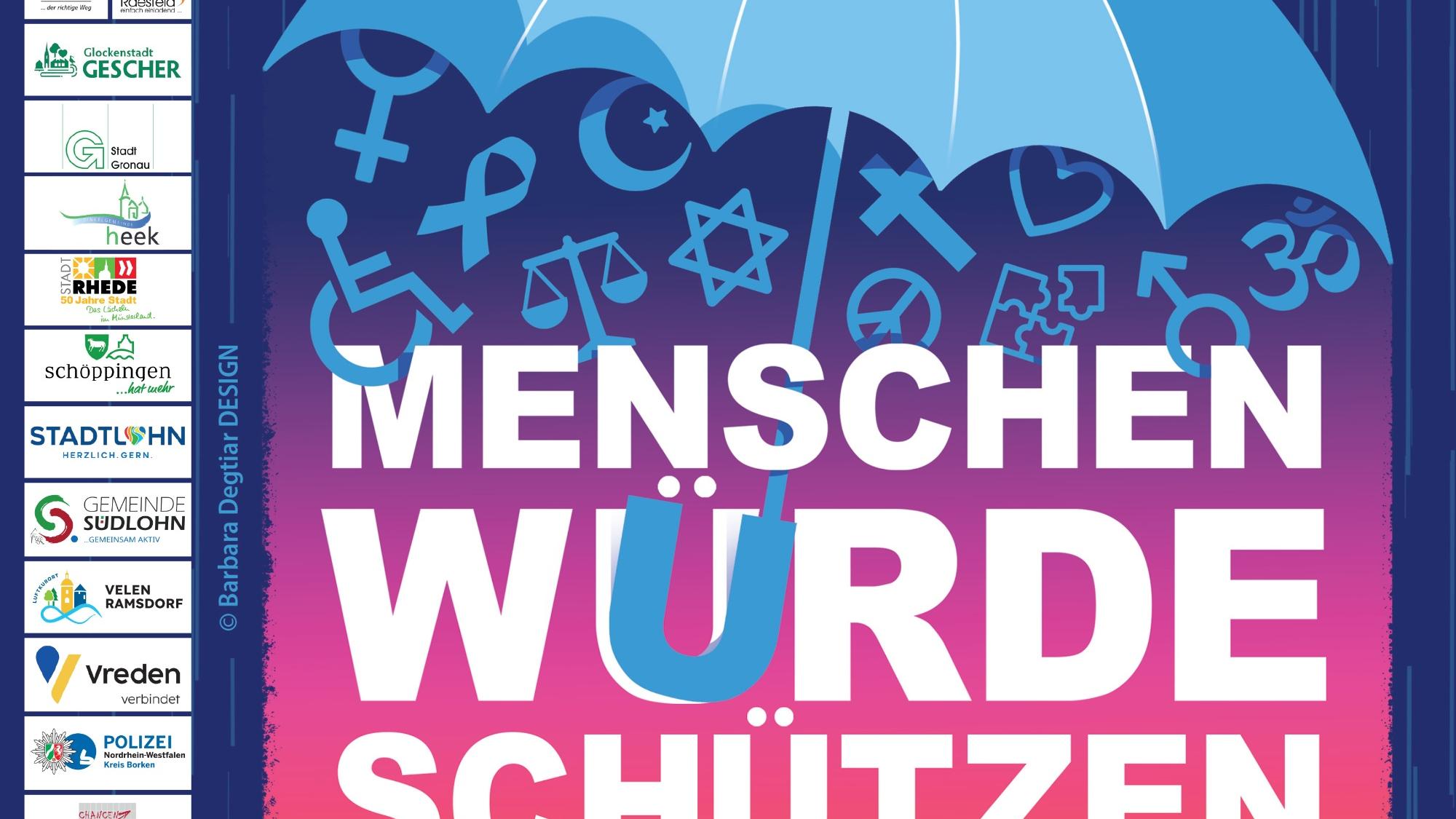 Plakat Menschen Würde Schützen